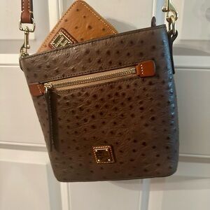 Dooney & Bourke Brown Crossbody Bag AND wallet.